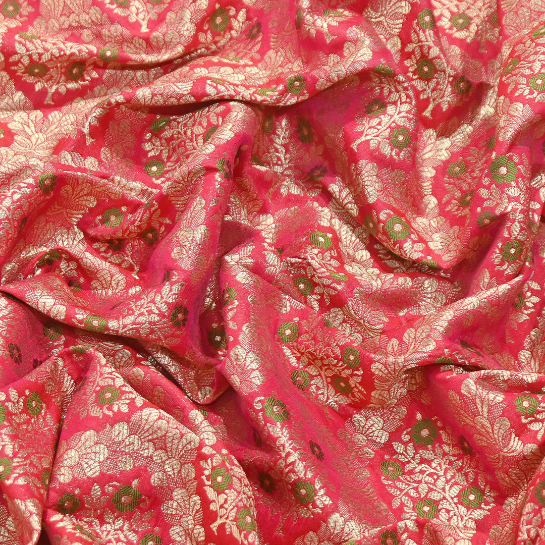 Luxury Katan Meena Zari Brocade Fabric | Designer Ethnic Wear Material | HAR228-8