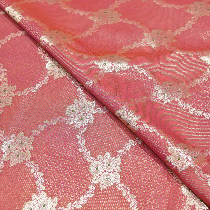 Luxury Silk Antique Meena Zari Jaal Brocade Fabric | Designer Ethnic Wear Fabric | TSW425-5