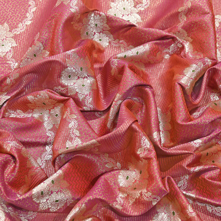Luxury Silk Antique Meena Zari Jaal Brocade Fabric | Designer Ethnic Wear Fabric | TSW425-5
