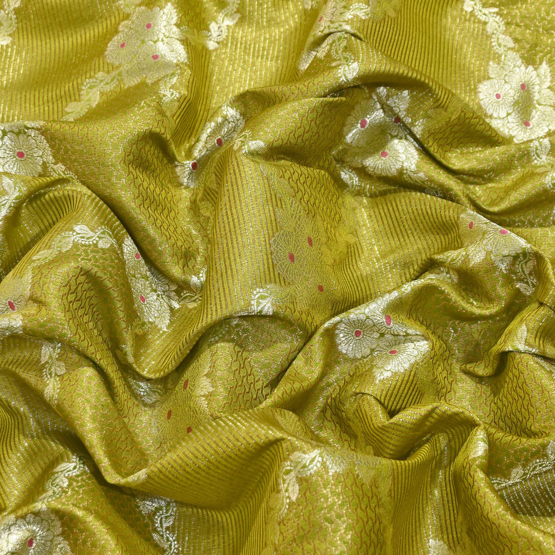 Luxury Silk Antique Meena Zari Jaal Brocade Fabric | Designer Ethnic Wear Fabric | TSW425-6