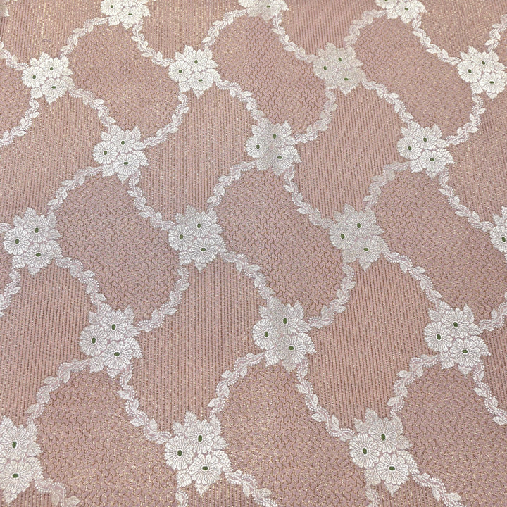 Luxury Silk Antique Meena Zari Jaal Brocade Fabric | Designer Ethnic Wear Fabric | TSW425-7