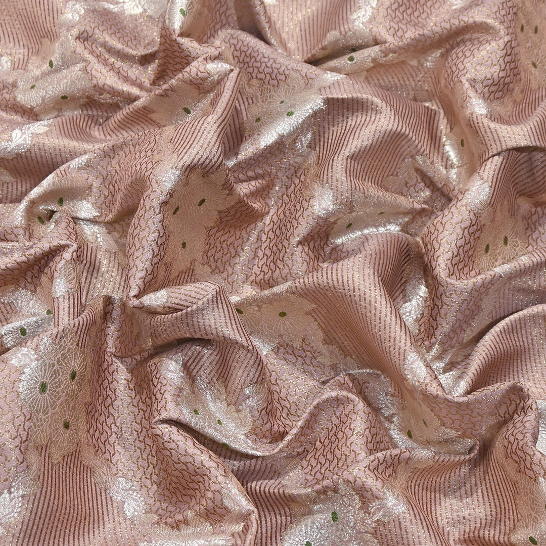 Luxury Silk Antique Meena Zari Jaal Brocade Fabric | Designer Ethnic Wear Fabric | TSW425-7