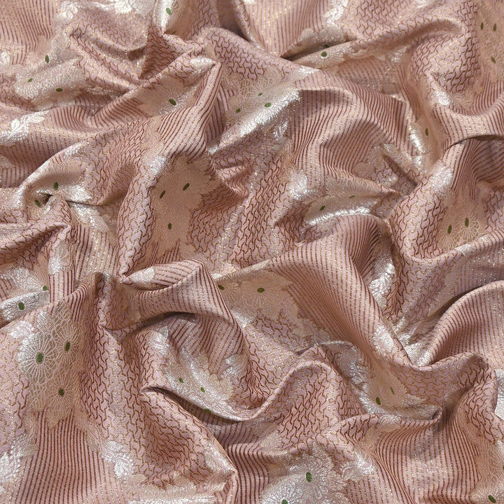 Luxury Silk Antique Meena Zari Jaal Brocade Fabric | Designer Ethnic Wear Fabric | TSW425-7