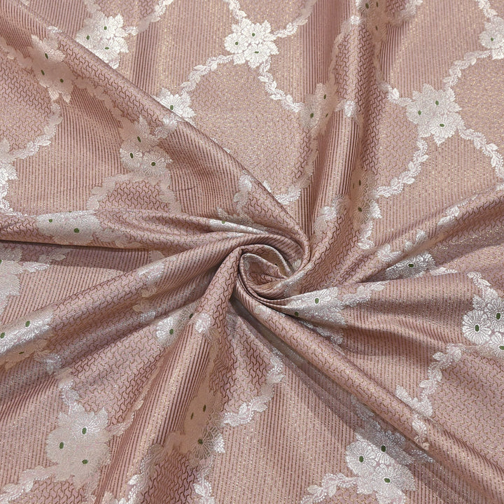 Luxury Silk Antique Meena Zari Jaal Brocade Fabric | Designer Ethnic Wear Fabric | TSW425-7
