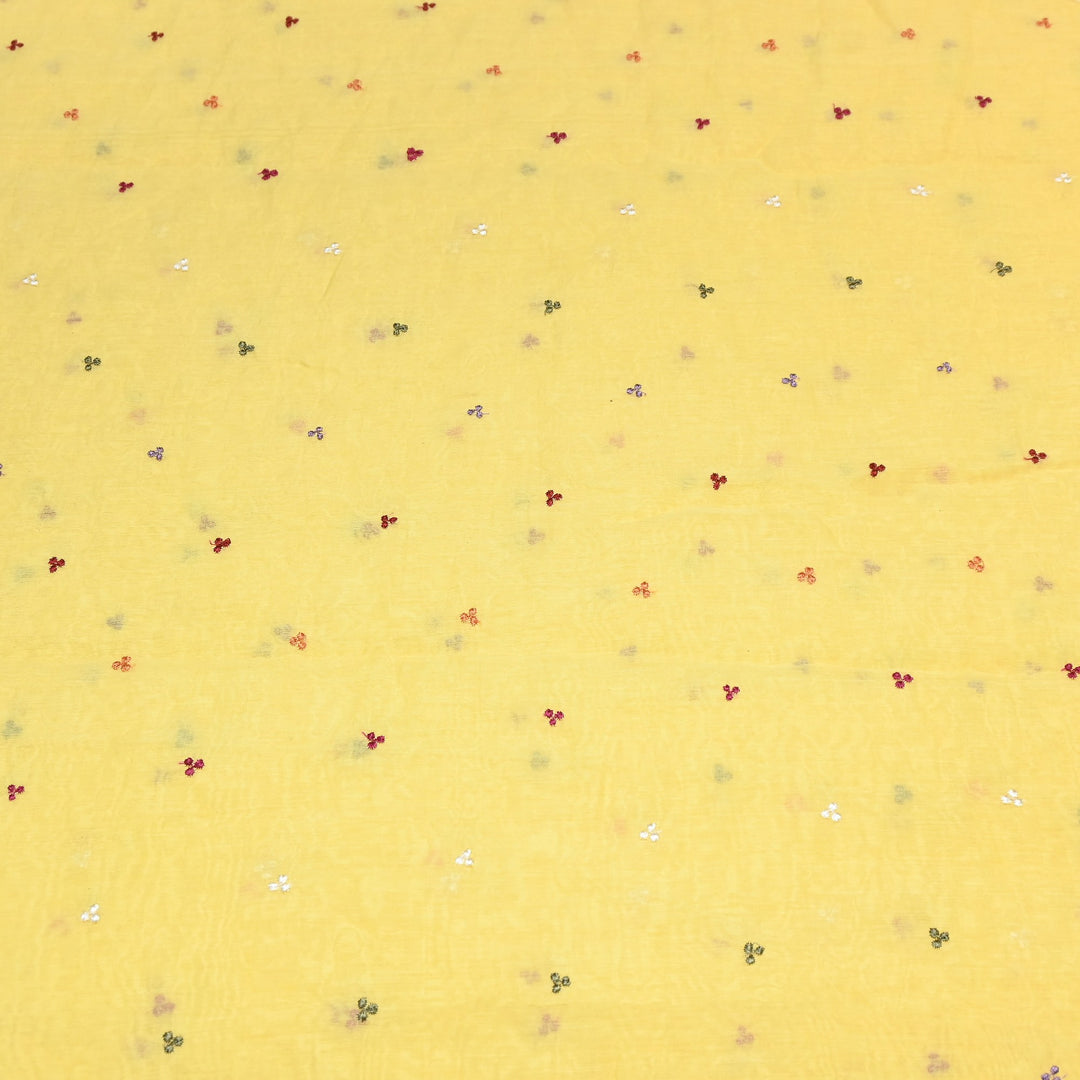 Mul Chanderi Thread Work Embroidery – Designer Summer Fabric GP4010A-1