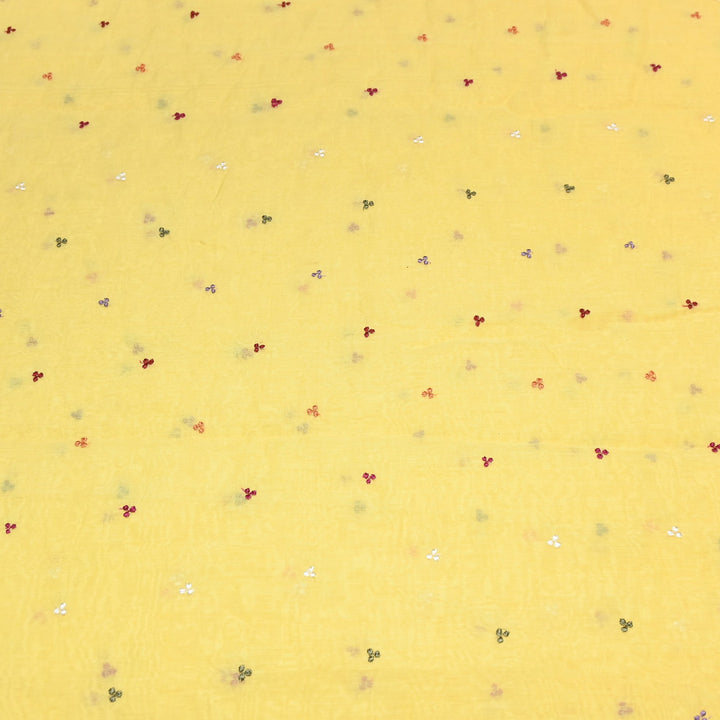 Mul Chanderi Thread Work Embroidery – Designer Summer Fabric GP4010A-1