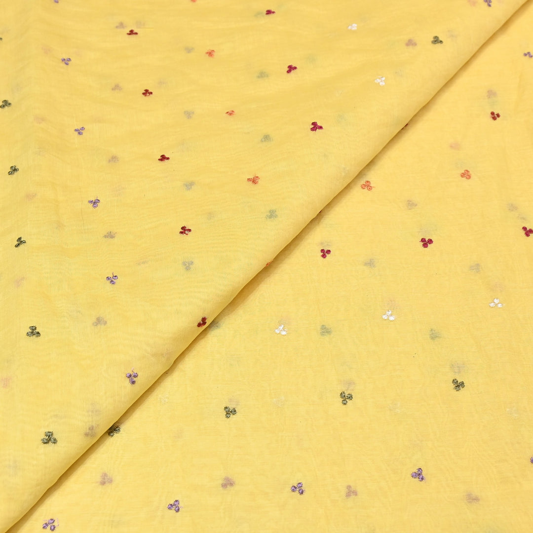 Mul Chanderi Thread Work Embroidery – Designer Summer Fabric GP4010A-1