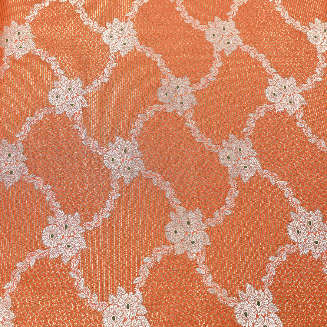 Luxury Silk Antique Meena Zari Jaal Brocade Fabric | Designer Ethnic Wear Fabric | TSW425-9
