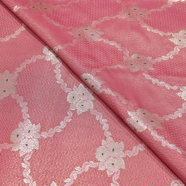 Luxury Silk Antique Meena Zari Jaal Brocade Fabric | Designer Ethnic Wear Fabric | TSW425-10