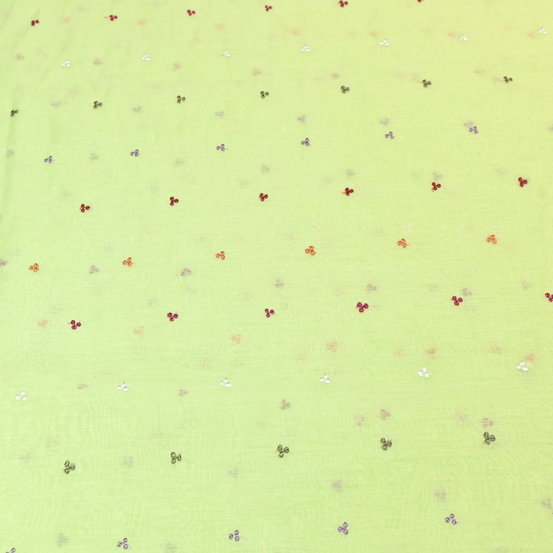 Mul Chanderi Thread Work Embroidery – Designer Summer Fabric GP4010A-2