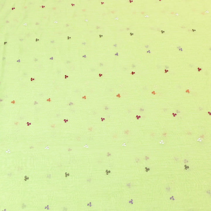 Mul Chanderi Thread Work Embroidery – Designer Summer Fabric GP4010A-2