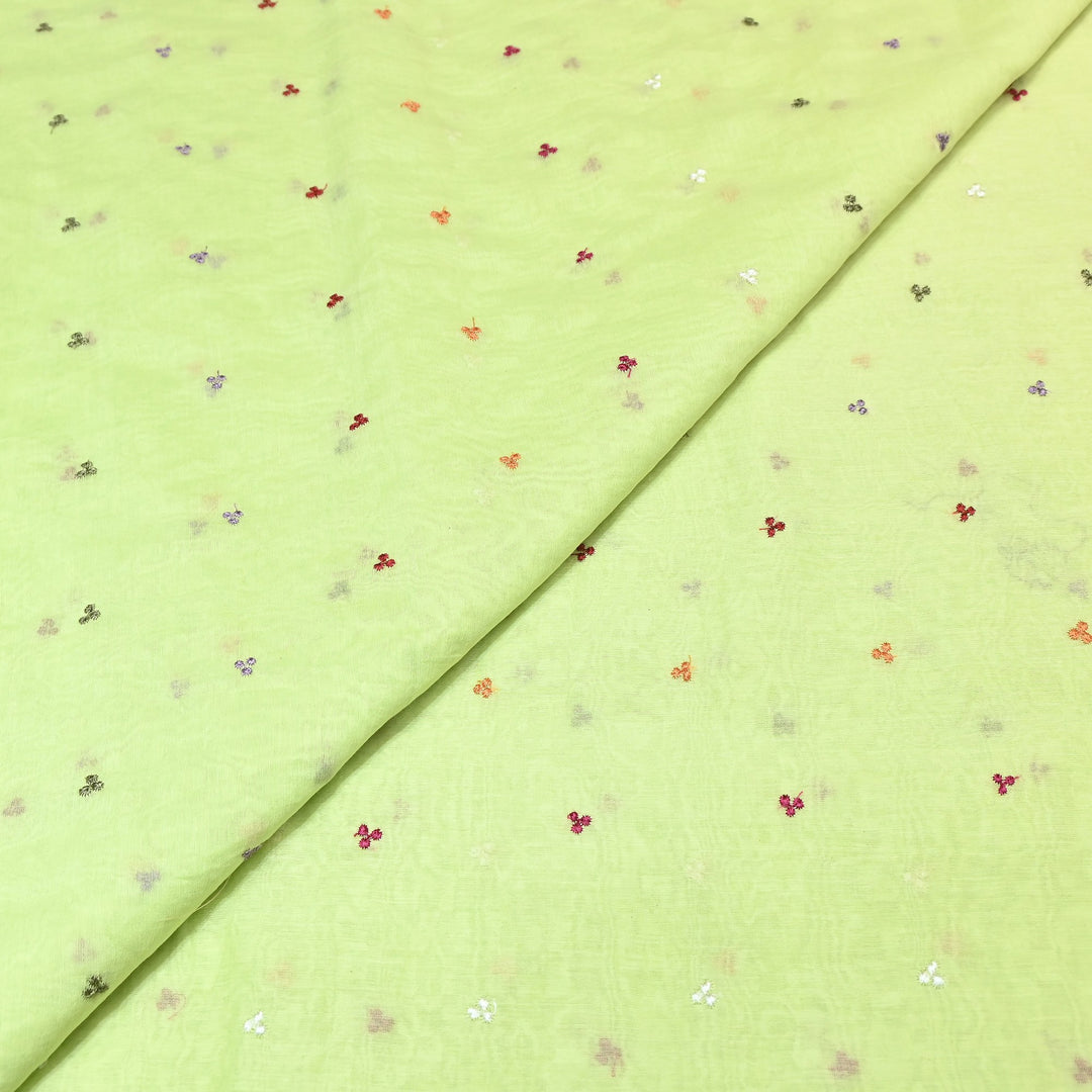 Mul Chanderi Thread Work Embroidery – Designer Summer Fabric GP4010A-2