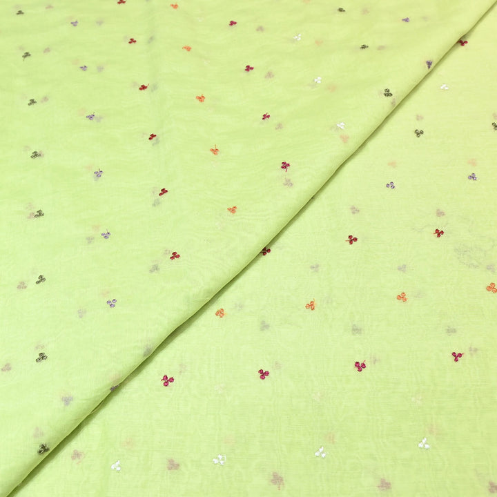 Mul Chanderi Thread Work Embroidery – Designer Summer Fabric GP4010A-2