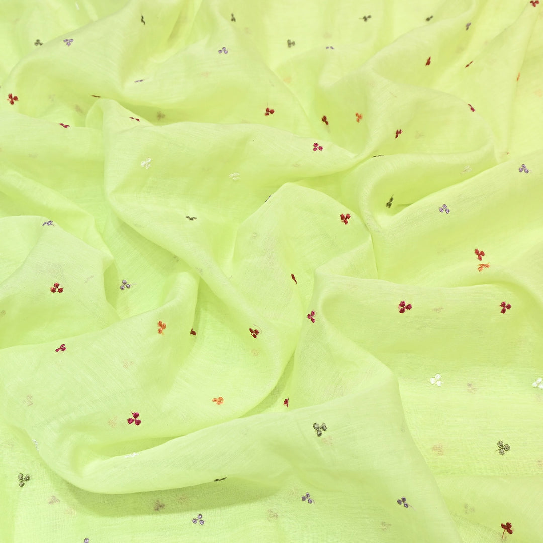 Mul Chanderi Thread Work Embroidery – Designer Summer Fabric GP4010A-2
