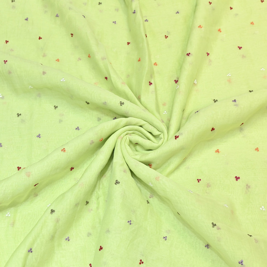 Mul Chanderi Thread Work Embroidery – Designer Summer Fabric GP4010A-2