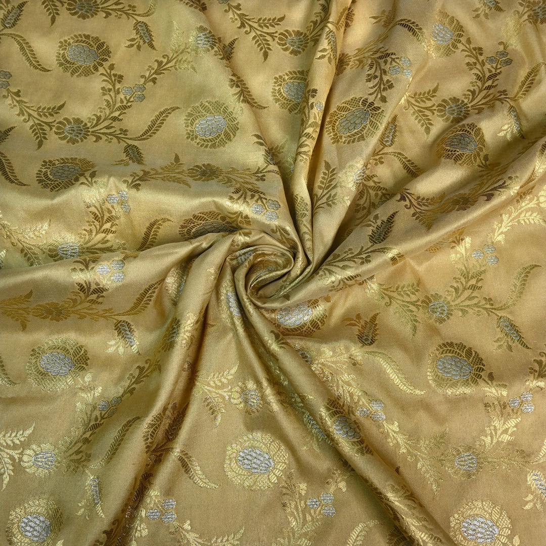 Silk Alfi Zari Brocade Fabric