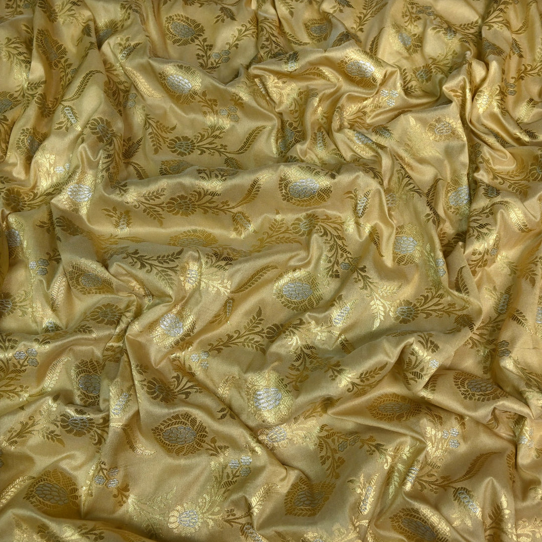 Silk Alfi Zari Brocade Fabric