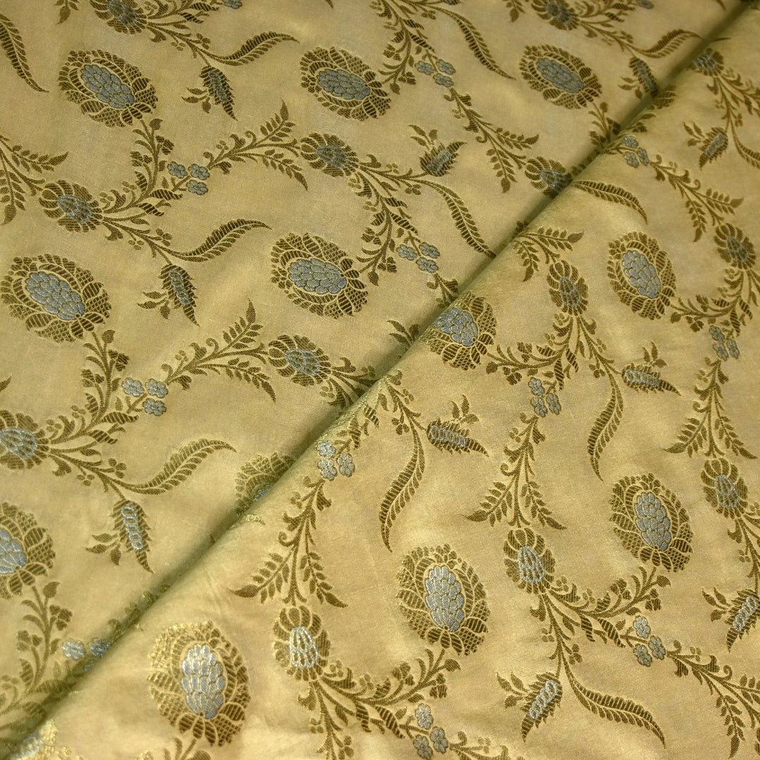 Silk Alfi Zari Brocade Fabric