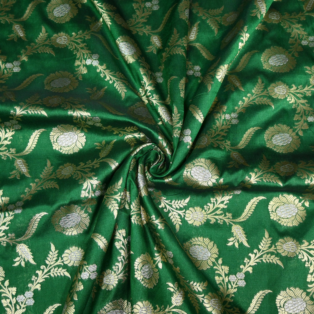 Silk Alfi Zari Brocade Fabric