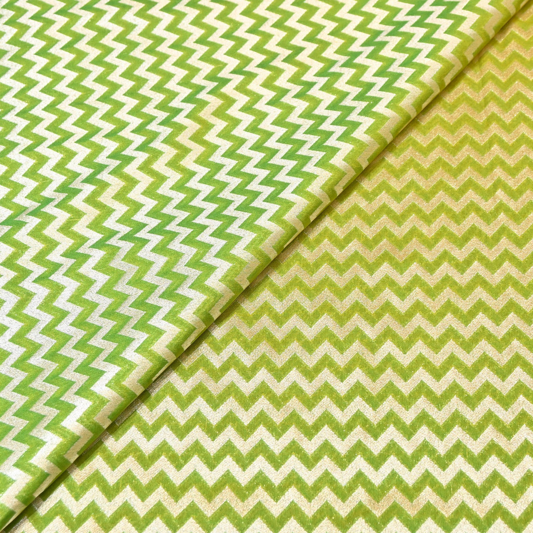 Premium Chanderi Paudi Brocade Jaal Fabric | Designer Fabric | 180000-01