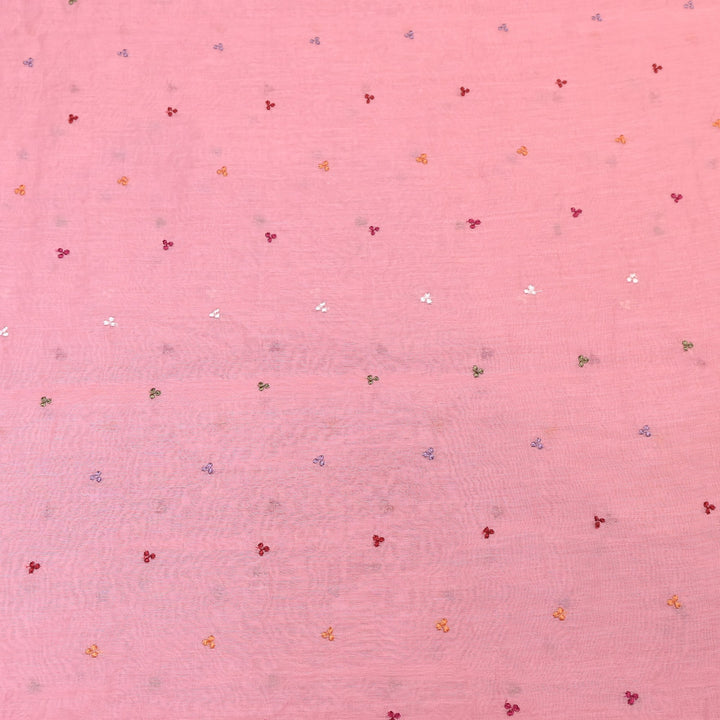 Mul Chanderi Thread Work Embroidery – Designer Summer Fabric GP4010A-4