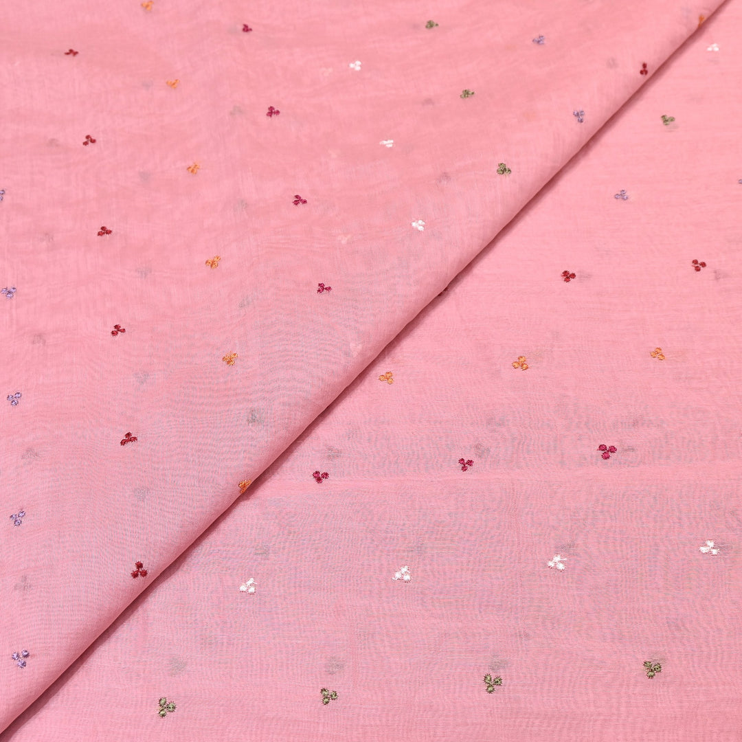 Mul Chanderi Thread Work Embroidery – Designer Summer Fabric GP4010A-4