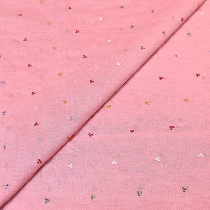 Mul Chanderi Thread Work Embroidery – Designer Summer Fabric GP4010A-4