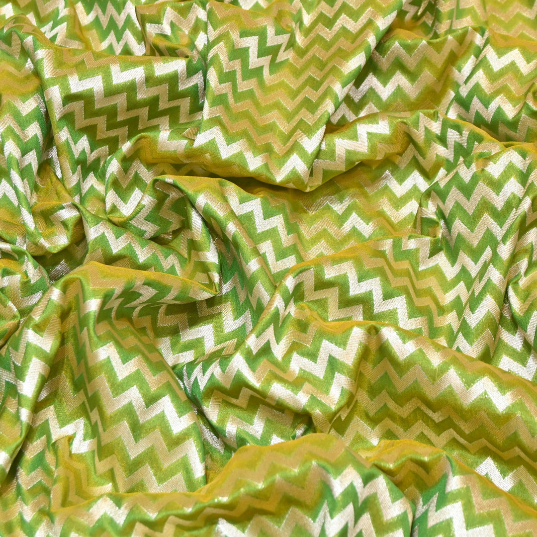 Premium Chanderi Paudi Brocade Jaal Fabric | Designer Fabric | 180000-01