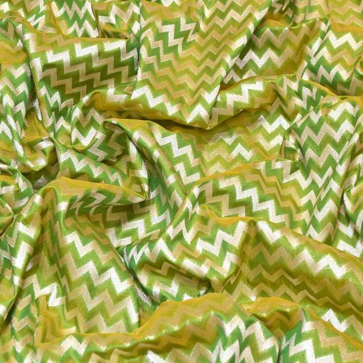 Premium Chanderi Paudi Brocade Jaal Fabric | Designer Fabric | 180000-01