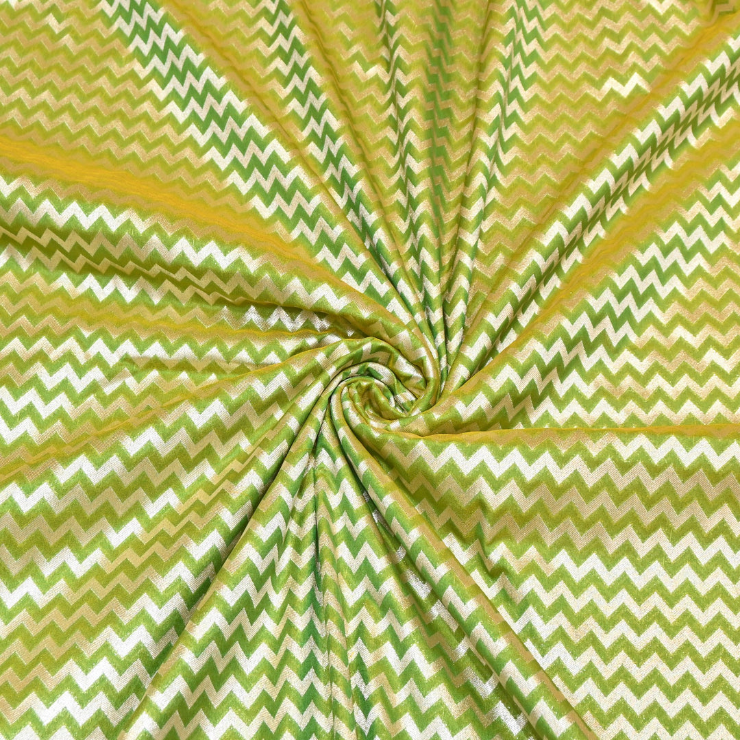 Premium Chanderi Paudi Brocade Jaal Fabric | Designer Fabric | 180000-01