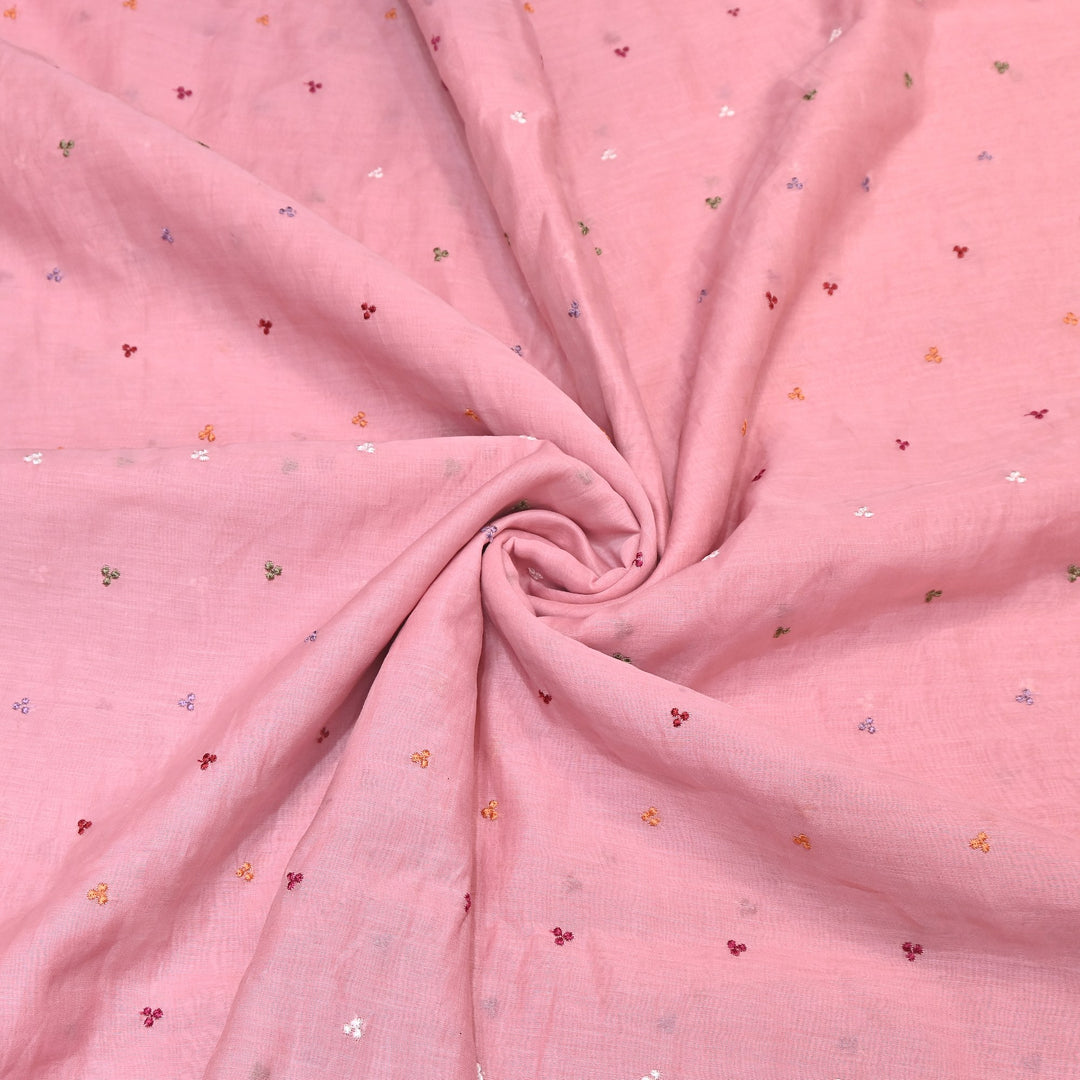 Mul Chanderi Thread Work Embroidery – Designer Summer Fabric GP4010A-4