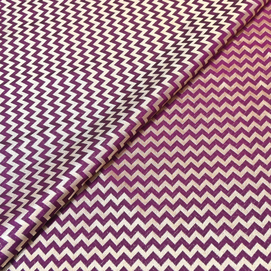 Premium Chanderi Paudi Brocade Jaal Fabric | Designer Fabric | 180000-02