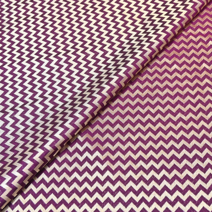 Premium Chanderi Paudi Brocade Jaal Fabric | Designer Fabric | 180000-02