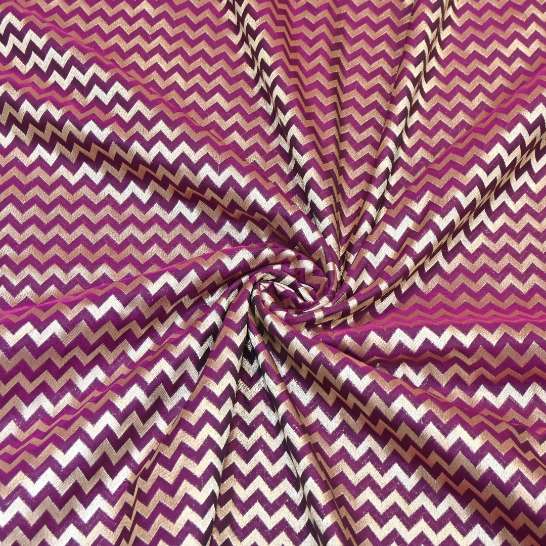 Premium Chanderi Paudi Brocade Jaal Fabric | Designer Fabric | 180000-02