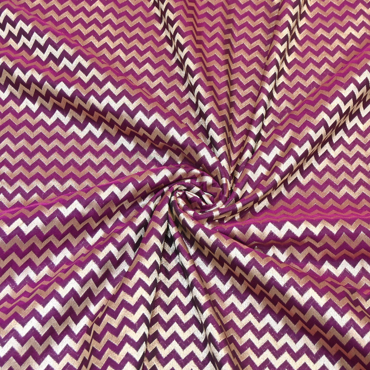 Premium Chanderi Paudi Brocade Jaal Fabric | Designer Fabric | 180000-02