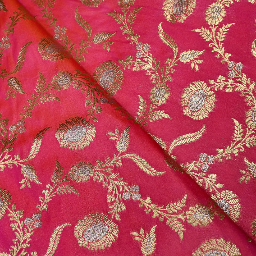 Silk Alfi Zari Brocade Fabric