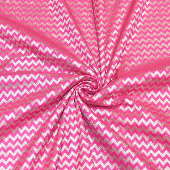 Premium Chanderi Paudi Brocade Jaal Fabric | Designer Fabric | 180000-04