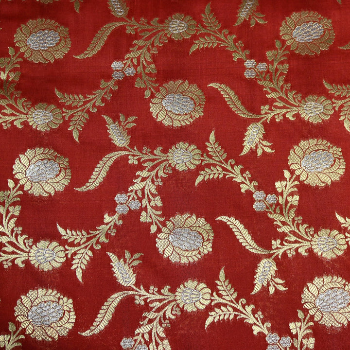 Silk Alfi Zari Brocade Fabric