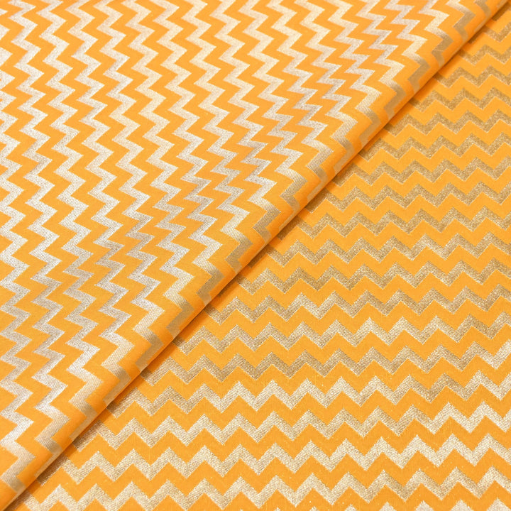 Premium Chanderi Paudi Brocade Jaal Fabric | Designer Fabric | 180000-05