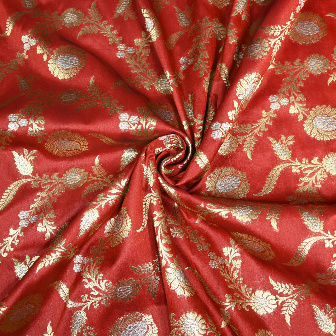Silk Alfi Zari Brocade Fabric