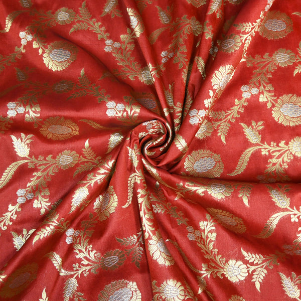 Silk Alfi Zari Brocade Fabric