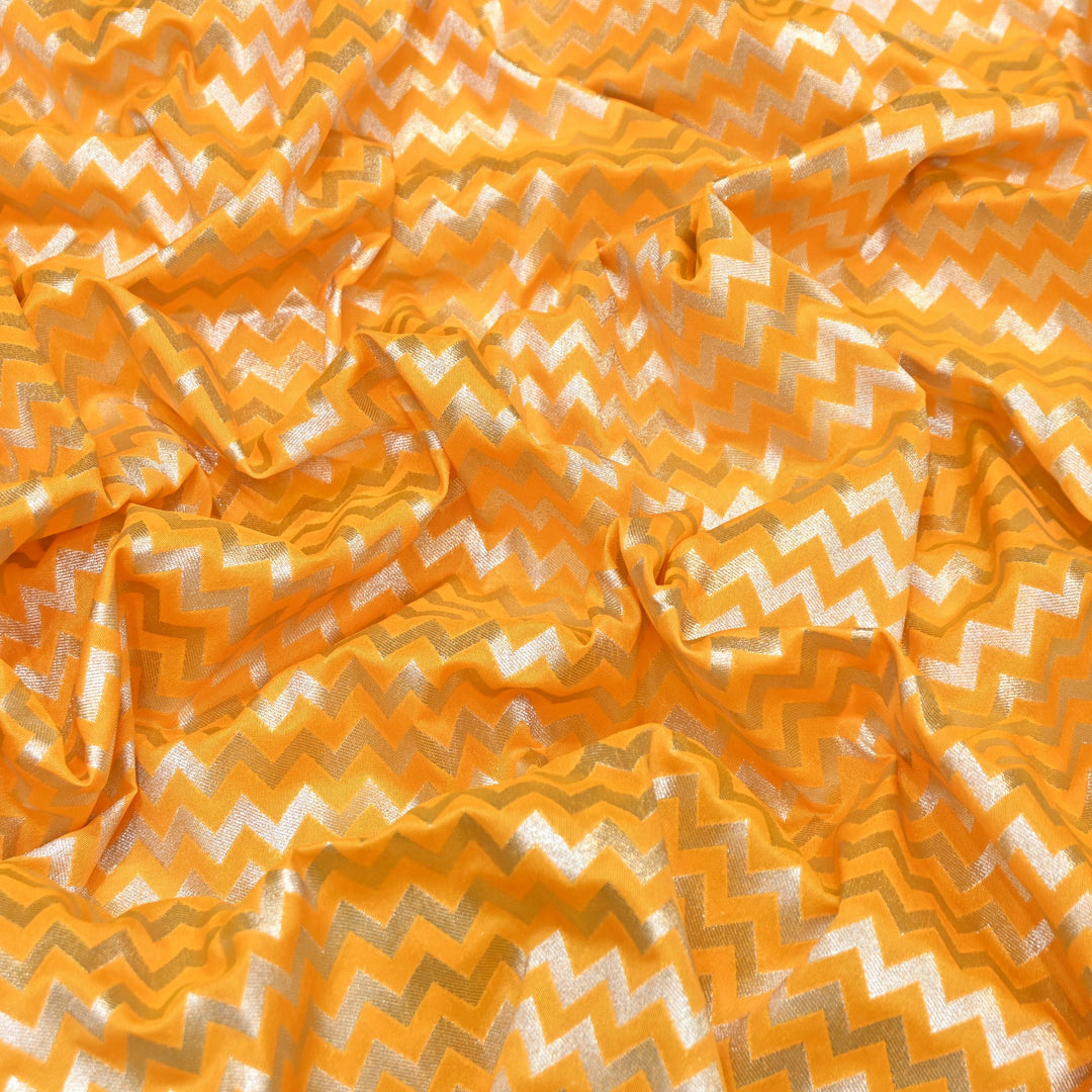 Premium Chanderi Paudi Brocade Jaal Fabric | Designer Fabric | 180000-05