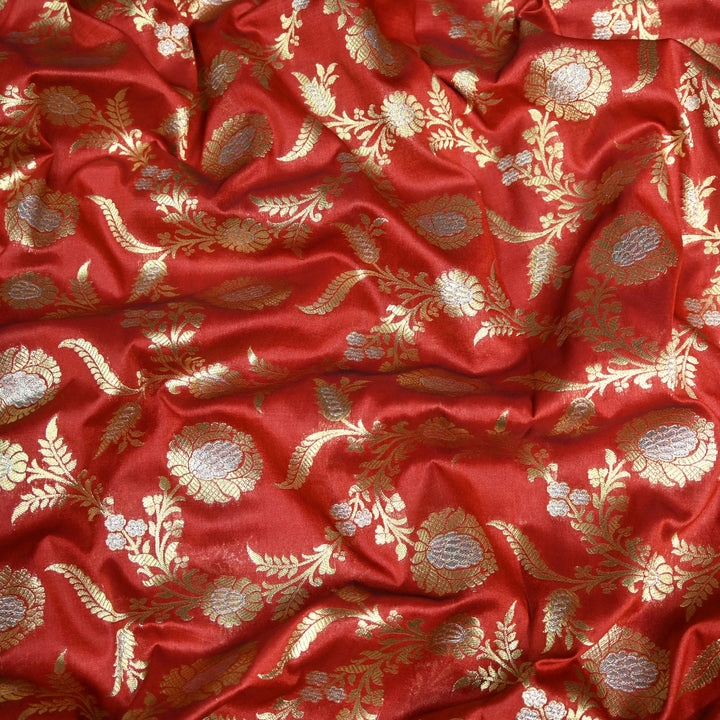 Silk Alfi Zari Brocade Fabric