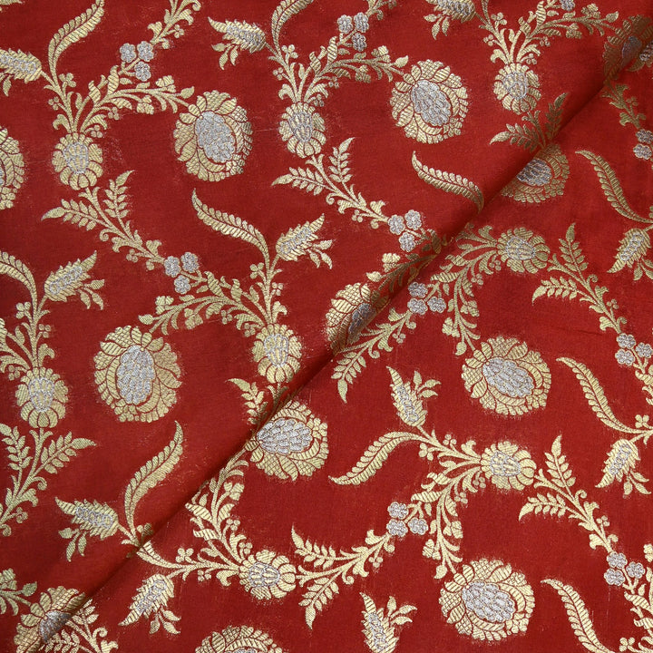 Silk Alfi Zari Brocade Fabric