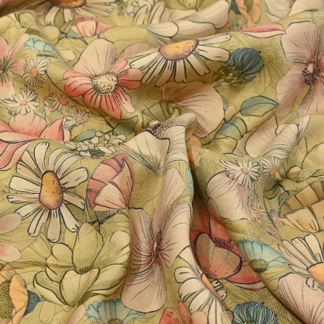 Premium Pashmina Digital Print Fabric | Soft & Luxurious Designer Printed Pashmina Fabric| WIN178-7