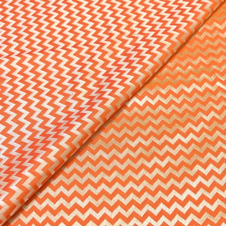 Premium Chanderi Paudi Brocade Jaal Fabric | Designer Fabric | 180000-06