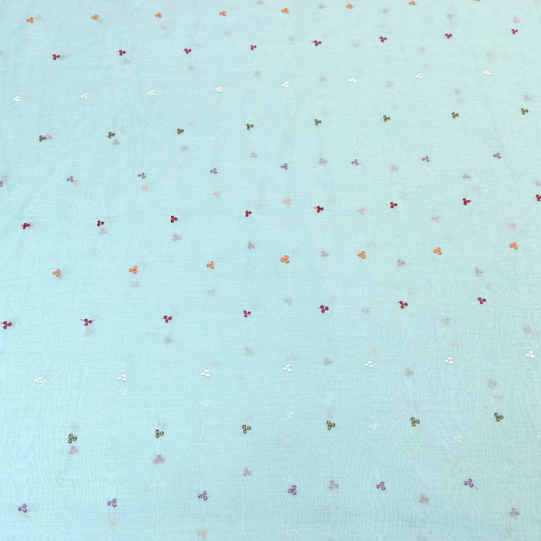 Mul Chanderi Thread Work Embroidery – Designer Summer Fabric GP4010A-6