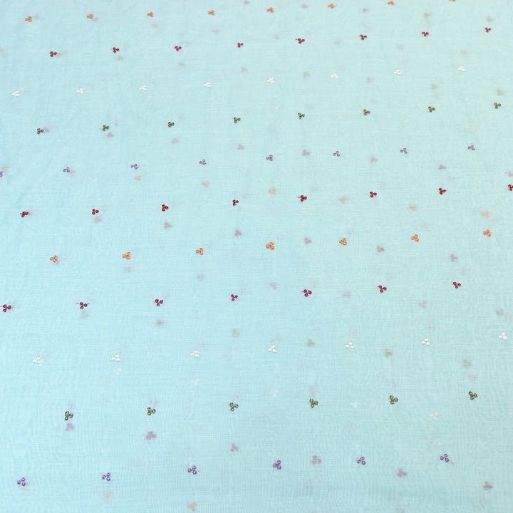 Mul Chanderi Thread Work Embroidery – Designer Summer Fabric GP4010A-6