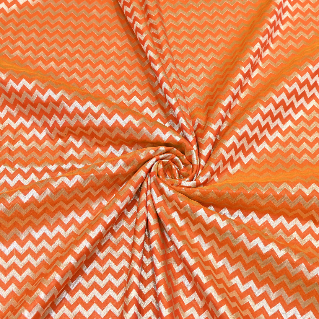 Premium Chanderi Paudi Brocade Jaal Fabric | Designer Fabric | 180000-06