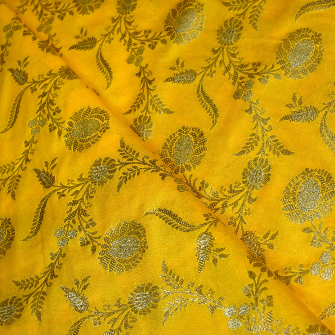 Silk Alfi Zari Brocade Fabric